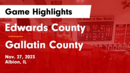 Edwards County  vs Gallatin County Game Highlights - Nov. 27, 2023