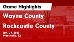 Wayne County  vs Rockcastle County  Game Highlights - Jan. 21, 2020