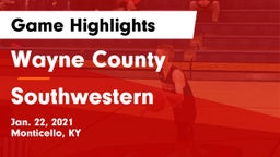 Wayne County  vs Southwestern  Game Highlights - Jan. 22, 2021