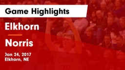 Elkhorn  vs Norris Game Highlights - Jan 24, 2017