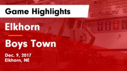 Elkhorn  vs Boys Town  Game Highlights - Dec. 9, 2017