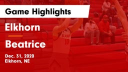 Elkhorn  vs Beatrice  Game Highlights - Dec. 31, 2020