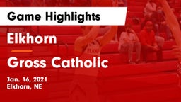 Elkhorn  vs Gross Catholic  Game Highlights - Jan. 16, 2021