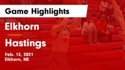 Elkhorn  vs Hastings  Game Highlights - Feb. 13, 2021