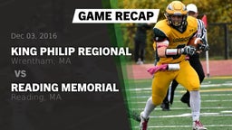 Recap: King Philip Regional  vs. Reading Memorial  2016