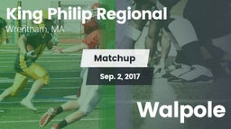 Matchup: King Philip Regional vs. Walpole 2017