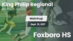 Matchup: King Philip Regional vs. Foxboro HS 2017