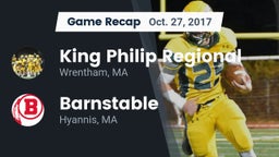 Recap: King Philip Regional  vs. Barnstable  2017
