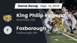 Recap: King Philip Regional  vs. Foxborough  2018