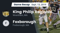 Recap: King Philip Regional  vs. Foxborough  2019