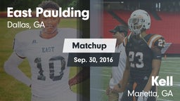 Matchup: East Paulding High vs. Kell  2016