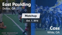Matchup: East Paulding High vs. Cass  2016