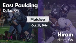 Matchup: East Paulding High vs. Hiram  2016