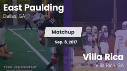 Matchup: East Paulding High vs. Villa Rica  2017