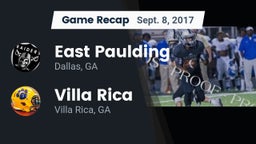 Recap: East Paulding  vs. Villa Rica  2017