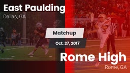 Matchup: East Paulding High vs. Rome High 2017