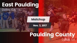 Matchup: East Paulding High vs. Paulding County  2017
