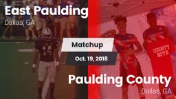 Matchup: East Paulding High vs. Paulding County  2018