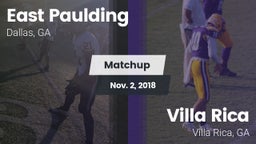 Matchup: East Paulding High vs. Villa Rica  2018