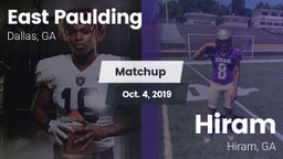 Matchup: East Paulding High vs. Hiram  2019