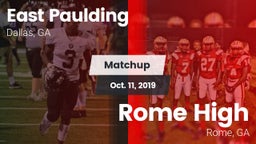 Matchup: East Paulding High vs. Rome High 2019