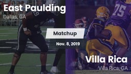 Matchup: East Paulding High vs. Villa Rica  2019