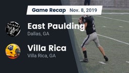 Recap: East Paulding  vs. Villa Rica  2019