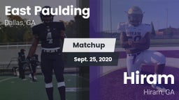 Matchup: East Paulding High vs. Hiram  2020