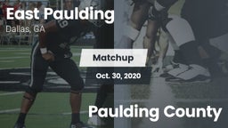 Matchup: East Paulding High vs. Paulding County  2020