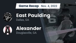 Recap: East Paulding  vs. Alexander  2022