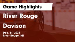 River Rouge  vs Davison  Game Highlights - Dec. 21, 2023