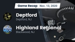 Recap: Deptford  vs. Highland Regional  2020