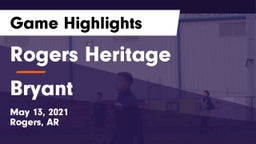 Rogers Heritage  vs Bryant Game Highlights - May 13, 2021