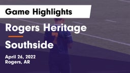 Rogers Heritage  vs Southside  Game Highlights - April 26, 2022