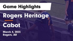 Rogers Heritage  vs Cabot  Game Highlights - March 4, 2023