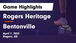 Rogers Heritage  vs Bentonville  Game Highlights - April 7, 2024