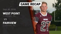 Recap: West Point  vs. Fairview  2016