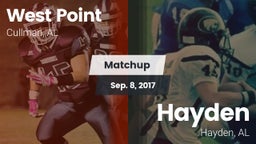 Matchup: West Point High vs. Hayden  2017