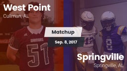Matchup: West Point High vs. Springville  2017
