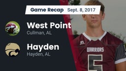 Recap: West Point  vs. Hayden  2017