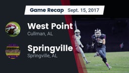 Recap: West Point  vs. Springville  2017