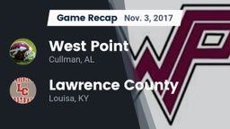 Recap: West Point  vs. Lawrence County  2017