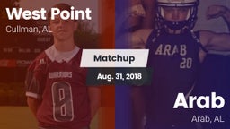 Matchup: West Point High vs. Arab  2018