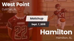 Matchup: West Point High vs. Hamilton  2018