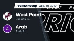 Recap: West Point  vs. Arab  2019