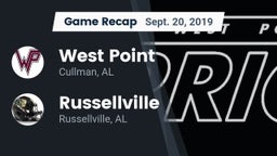 Recap: West Point  vs. Russellville  2019