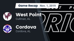 Recap: West Point  vs. Cordova  2019