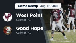 Recap: West Point  vs. Good Hope  2020