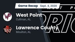 Recap: West Point  vs. Lawrence County  2020