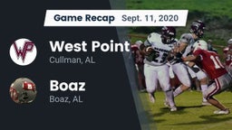 Recap: West Point  vs. Boaz  2020